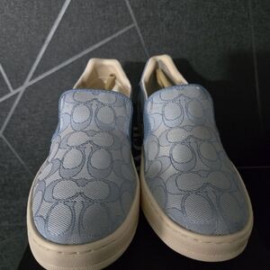 Coach Kids' Light Blue Slip-On Sneakers